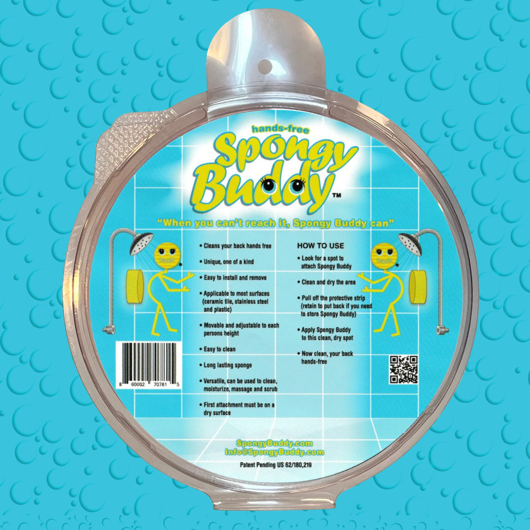 Spongy Buddy Back Cleanser (Pink) for Easy Back Washing